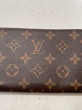 Louis Vuitton Monogram Canvas Long Wallet in Brown and Tan